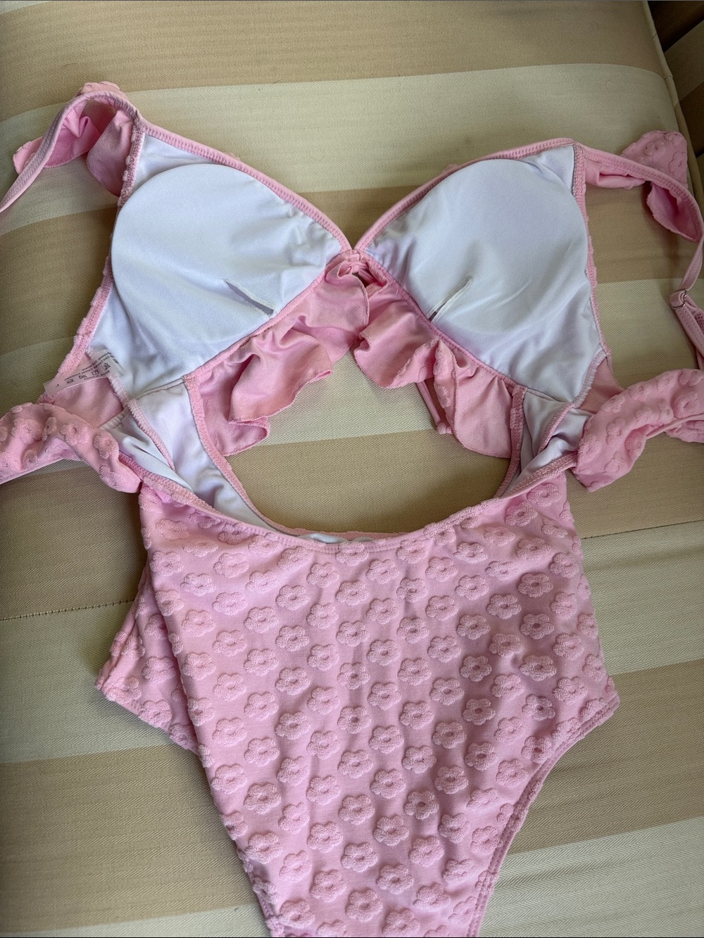 Pink Ruffle One-Piece Swimsuit - Picture 6 of 9